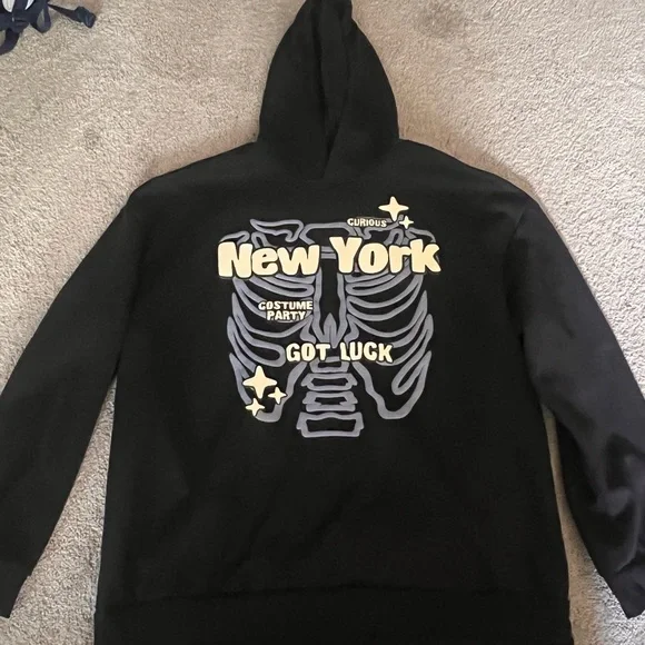 Black Graphic Hoodie - Picture 1 of 3